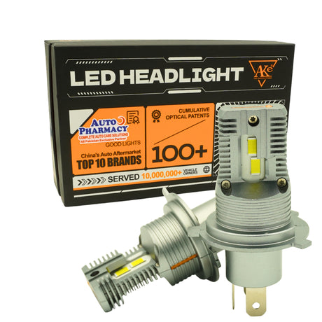 AKE H4 DR3 LED Motorcycle Headlight ONE Bulb – 55W, 15-Core Chip, 6000K Super Bright White Light (Copy)