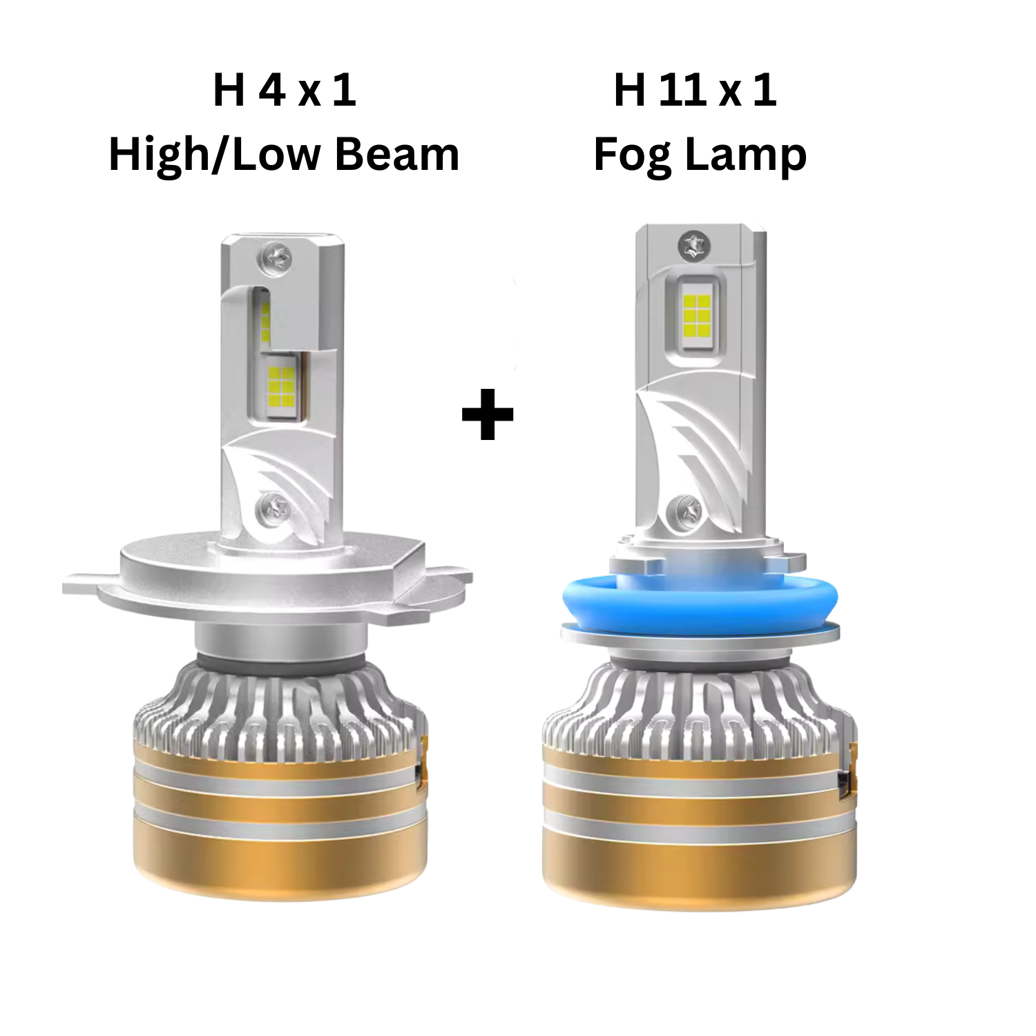 AKE D-04 LED Lighting Upgrade Bundle – High/Low Beam + Fog Lamp (Save 10%)