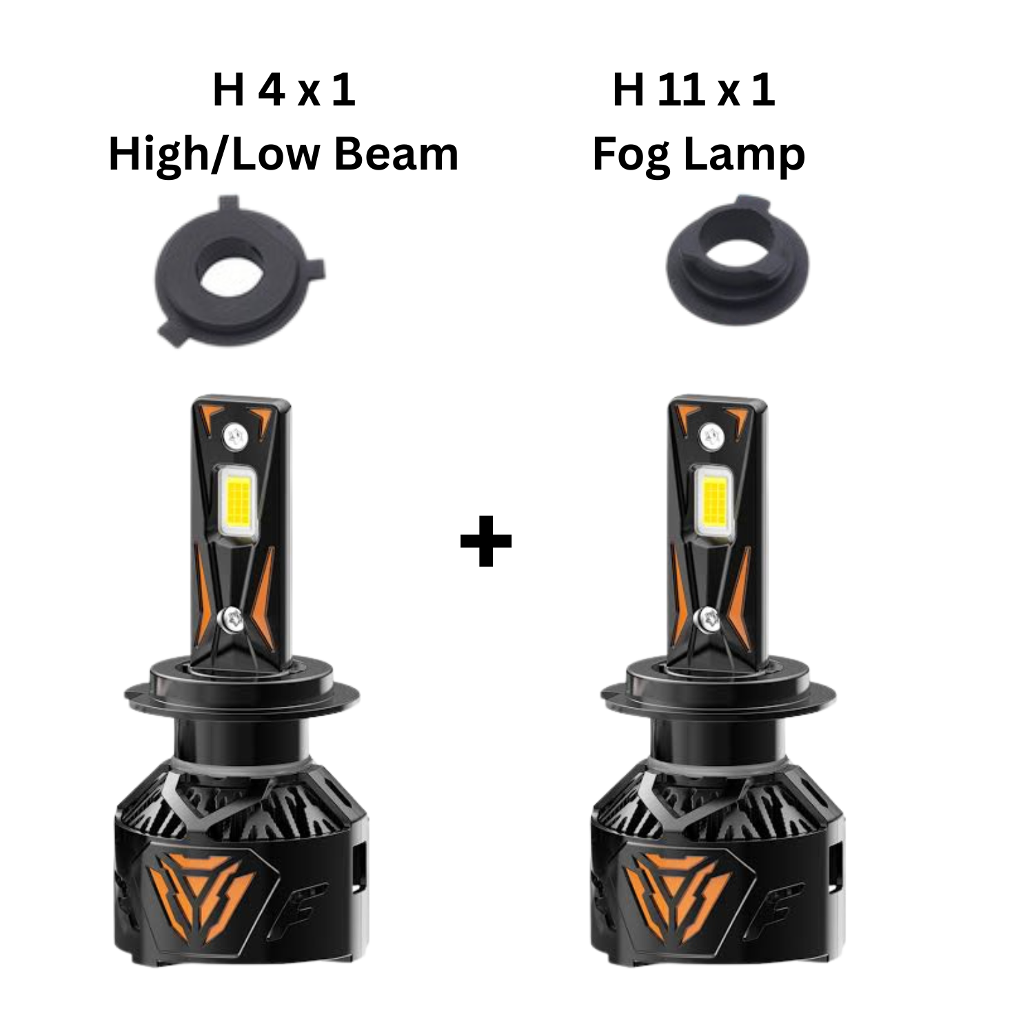 AKE YZ06 LED Lighting Upgrade Bundle – High/Low Beam + Fog Lamp (Save 10%)