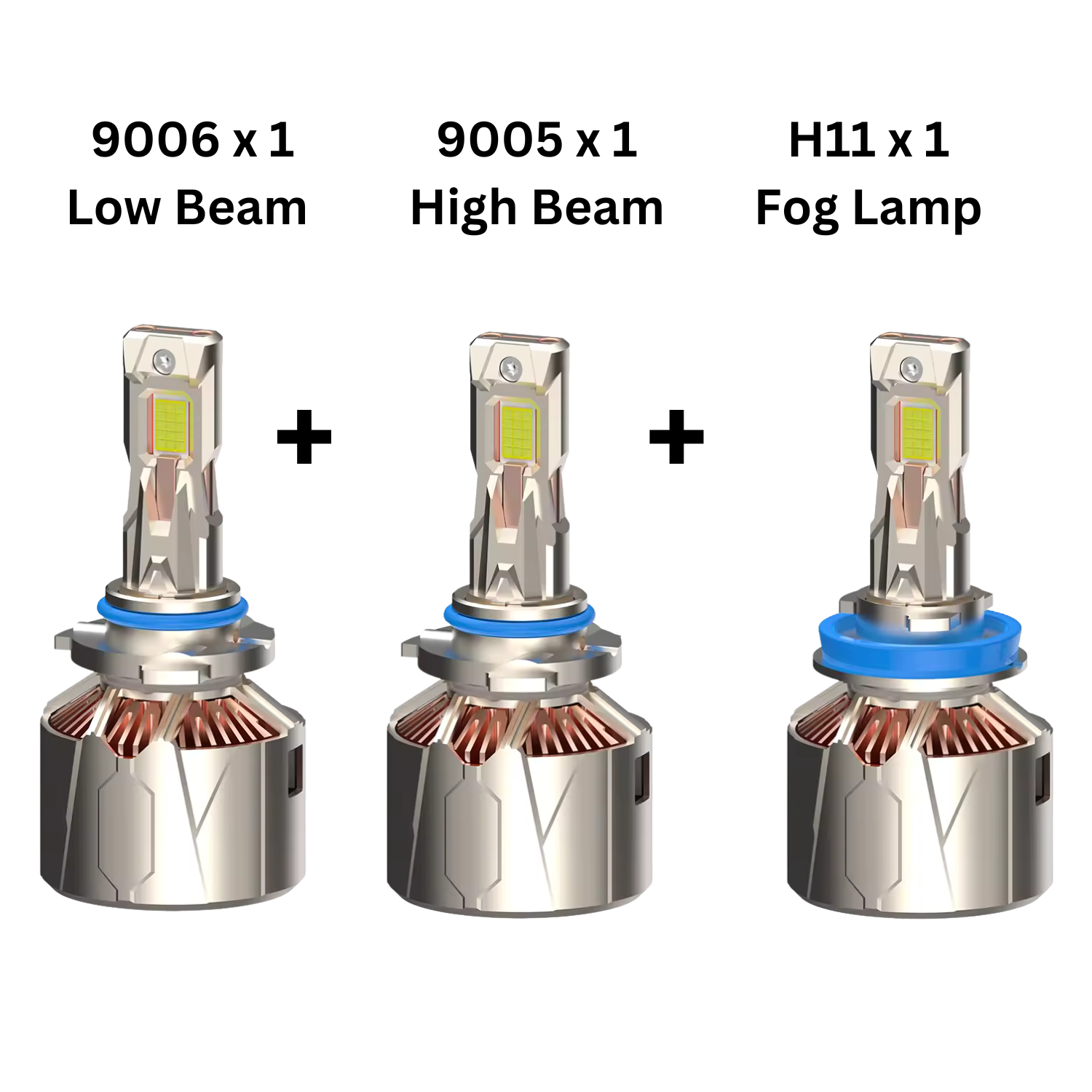 AKE YZ-10 Series Complete LED Lighting Kit 2 (Low beam +High beam +Fog Lamp)